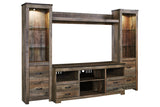 Trinell Brown 4-Piece Entertainment Center from Ashley - Luna Furniture