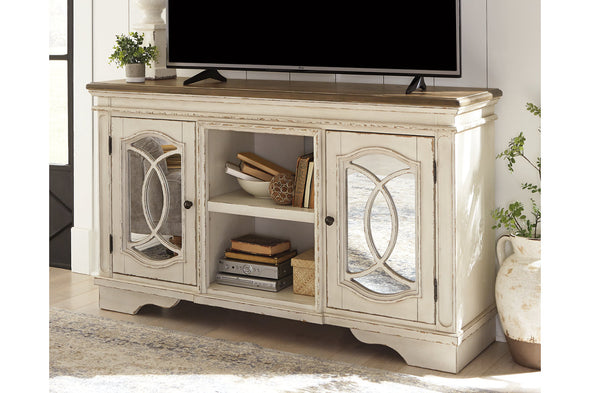 Realyn Chipped White 62" TV Stand