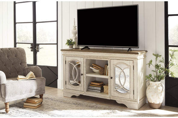 Realyn Chipped White 62" TV Stand