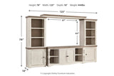 Havalance Two-tone 4-Piece Entertainment Center from Ashley - Luna Furniture