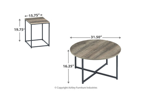 Wadeworth Two-tone Table from Ashley - Luna Furniture