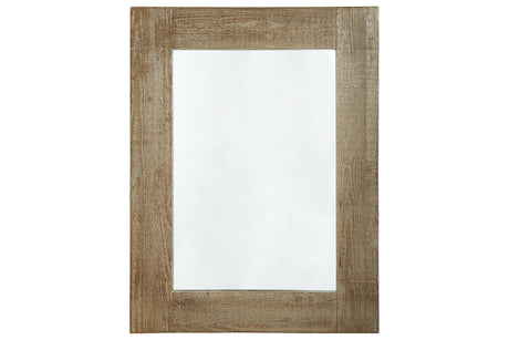 Waltleigh Distressed Brown Accent Mirror from Ashley - Luna Furniture