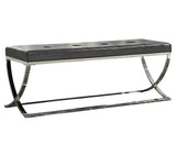 Walton Black Rectangle Upholstered Tufted Bench from Coaster - Luna Furniture