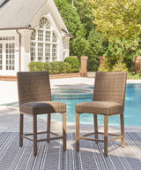 Walton Bridge Driftwood Outdoor Bar Stool from Ashley - Luna Furniture