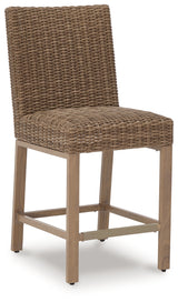 Walton Bridge Driftwood Outdoor Bar Stool from Ashley - Luna Furniture