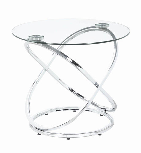 Warren Chrome and Clear 3-Piece Occasional Set from Coaster - Luna Furniture