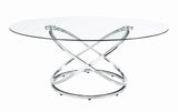 Warren Chrome and Clear 3-Piece Occasional Set from Coaster - Luna Furniture