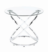 Warren Chrome and Clear 3-Piece Occasional Set from Coaster - Luna Furniture