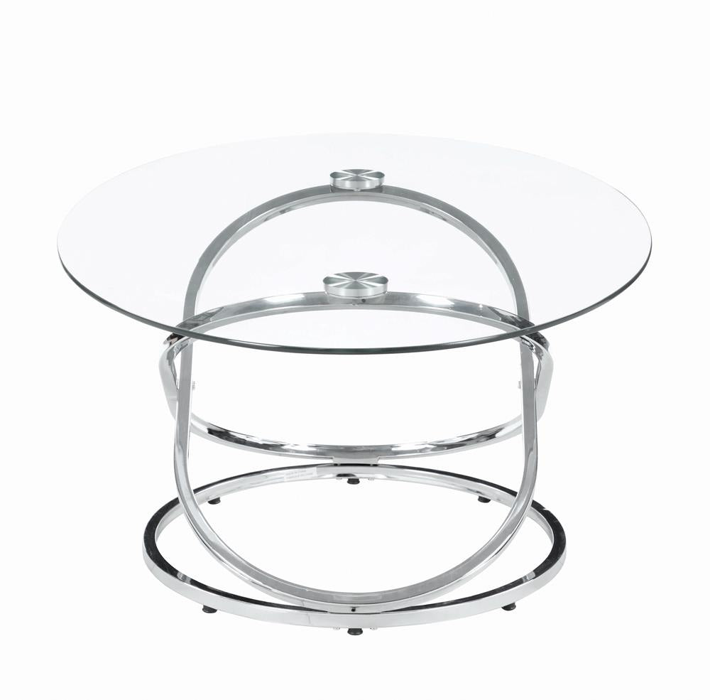 Warren Chrome and Clear 3-Piece Occasional Set from Coaster - Luna Furniture