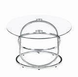 Warren Chrome and Clear 3-Piece Occasional Set from Coaster - Luna Furniture