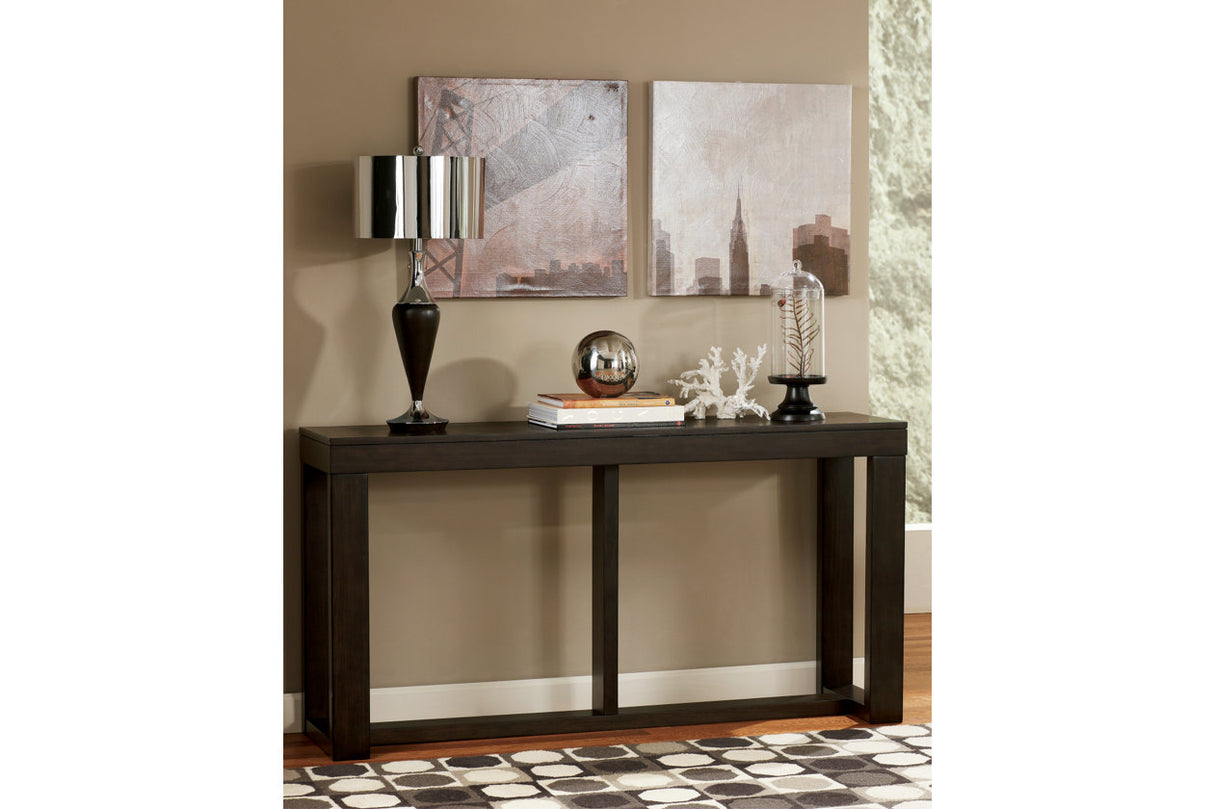 Watson Dark Brown Sofa/Console Table from Ashley - Luna Furniture