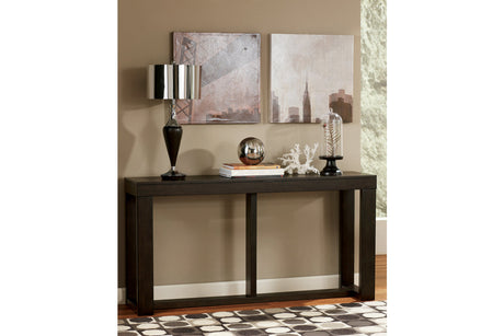 Watson Dark Brown Sofa/Console Table from Ashley - Luna Furniture