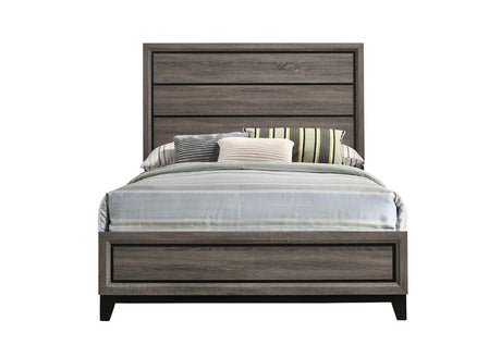Watson Gray Oak Full Panel Bed from Coaster - Luna Furniture