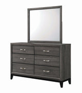 Watson Gray Oak and Black 6-Drawer Dresser from Coaster - Luna Furniture