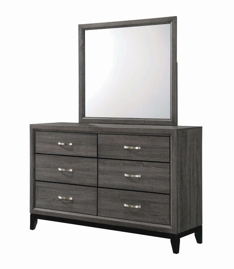 Watson Gray Oak and Black 6-Drawer Dresser from Coaster - Luna Furniture