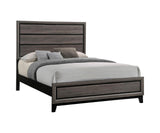 Watson Gray Oak and Black California King Panel Bed from Coaster - Luna Furniture