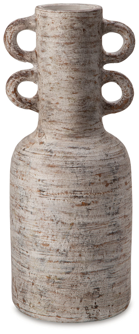 Wellbridge Distressed White Vase from Ashley - Luna Furniture
