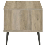 Welsh Antique Pine and Gray Square Engineered Wood End Table with Shelf from Coaster - Luna Furniture