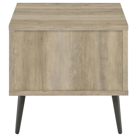 Welsh Antique Pine and Gray Square Engineered Wood End Table with Shelf from Coaster - Luna Furniture