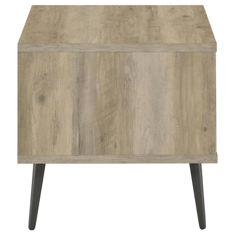 Welsh Antique Pine and Gray Square Engineered Wood End Table with Shelf from Coaster - Luna Furniture