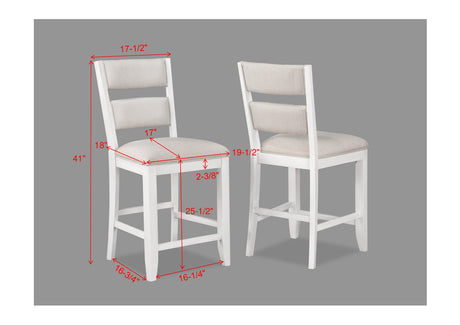 Wendy White Counter Height Chair, Set of 2 from Crown Mark - Luna Furniture