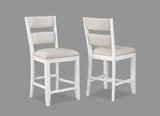 Wendy White Counter Height Chair, Set of 2 from Crown Mark - Luna Furniture