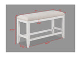 Wendy White Counter Height Dining Bench from Crown Mark - Luna Furniture