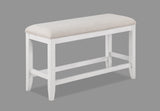 Wendy White Counter Height Dining Bench from Crown Mark - Luna Furniture