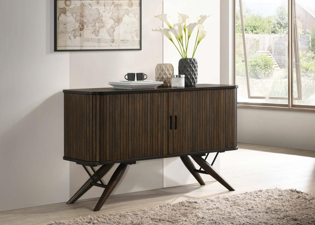 Wes Dark Walnut 2-Door Rectangular Server from Coaster - Luna Furniture