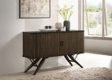 Wes Dark Walnut 2-Door Rectangular Server from Coaster - Luna Furniture