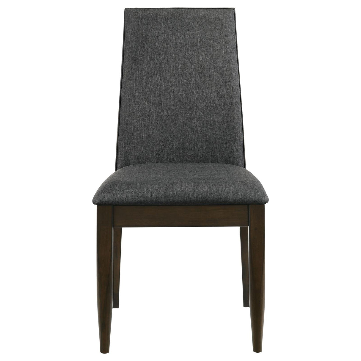 Wes Dark Walnut and Gray Upholstered Side Chair, Set of 2 from Coaster - Luna Furniture