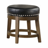 Westby Black/Brown Round Swivel Stool, Black, Set of 2 from Homelegance - Luna Furniture