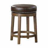 Westby Brown/Brown Round Swivel Counter Height Stool, Set of 2 from Homelegance - Luna Furniture