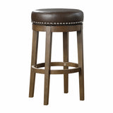 Westby Brown/Brown Round Swivel Pub Height Stool, Set of 2 from Homelegance - Luna Furniture