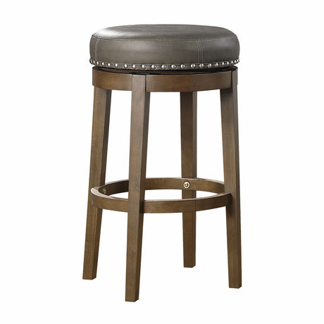 Westby Gray/Brown Round Swivel Pub Height Stool, Set of 2 from Homelegance - Luna Furniture