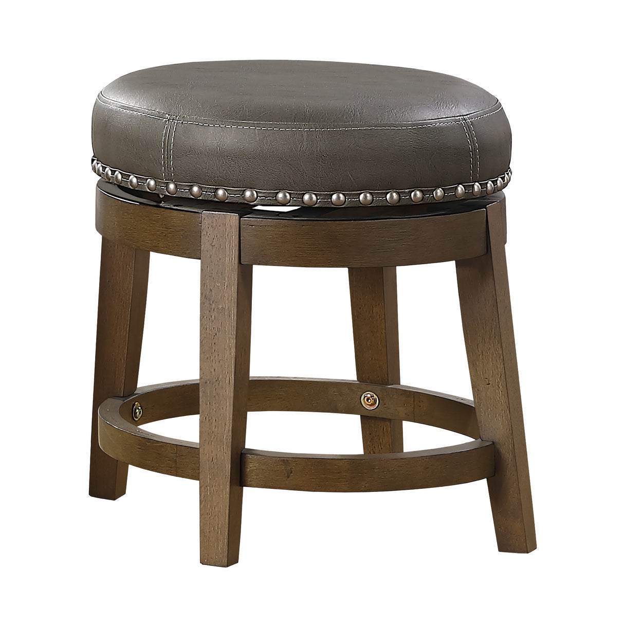 Westby Gray/Brown Round Swivel Stool, Gray, Set of 2 from Homelegance - Luna Furniture