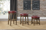Westby Red/Brown Round Swivel Stool, Red, Set of 2 from Homelegance - Luna Furniture