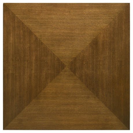 Westerly Walnut Square Wood Coffee Table with Diamond Parquet from Coaster - Luna Furniture