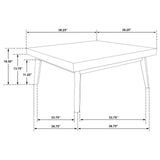 Westerly Walnut Square Wood Coffee Table with Diamond Parquet from Coaster - Luna Furniture