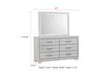 White Sands Chalk Bedroom Mirror (Mirror Only) from Crown Mark - Luna Furniture