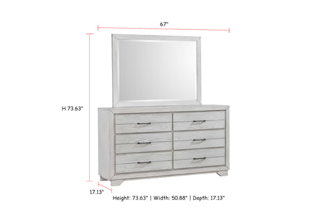 White Sands Chalk Bedroom Mirror (Mirror Only) from Crown Mark - Luna Furniture