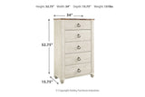 Willowton Two-tone Chest of Drawers from Ashley - Luna Furniture