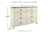 Willowton Two-tone Dresser from Ashley - Luna Furniture