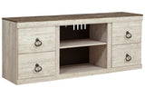 Willowton Whitewash 60" TV Stand from Ashley - Luna Furniture