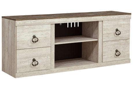 Willowton Whitewash 60" TV Stand from Ashley - Luna Furniture