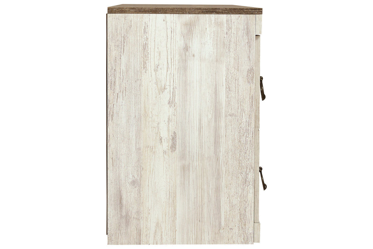 Willowton Whitewash 60" TV Stand from Ashley - Luna Furniture