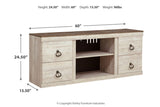 Willowton Whitewash 60" TV Stand from Ashley - Luna Furniture