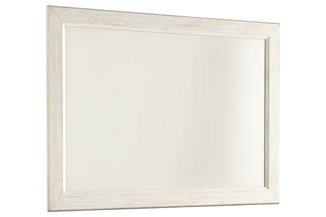 Willowton Whitewash Bedroom Mirror (Mirror Only) from Ashley - Luna Furniture