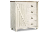 Willowton Whitewash Dressing Chest from Ashley - Luna Furniture