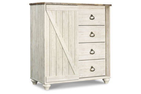 Willowton Whitewash Dressing Chest from Ashley - Luna Furniture